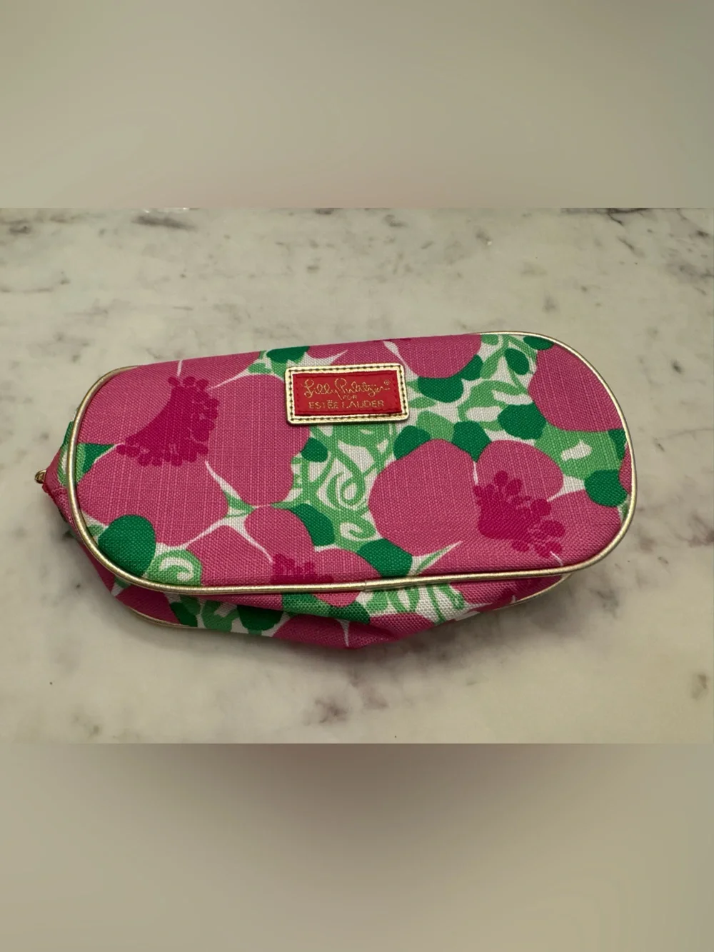 NWOT Lilly Pulitzer For Estée Lauder Cosmetic Floral Pink Bag
